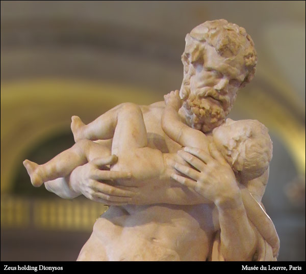Zeus holding Dionysos