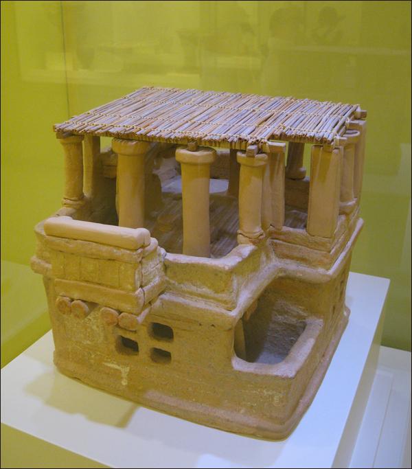 A clay model of a Minoan house