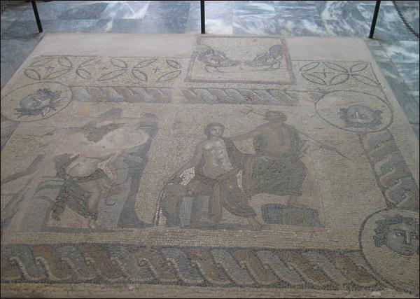 A mosaic of Poseidon and Amymone