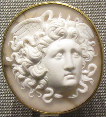 Medusa was one of the three sisters of the Gorgons, and she was the only  one who wasn't immortal. : r/mythology